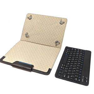 iPad Tablet Case with Bluetooth keyboard micro USB for tablets 10'' Black
